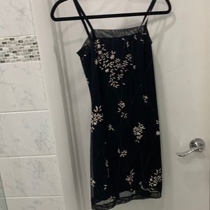 Buyer Too California Black Spaghetti Strap Dress.